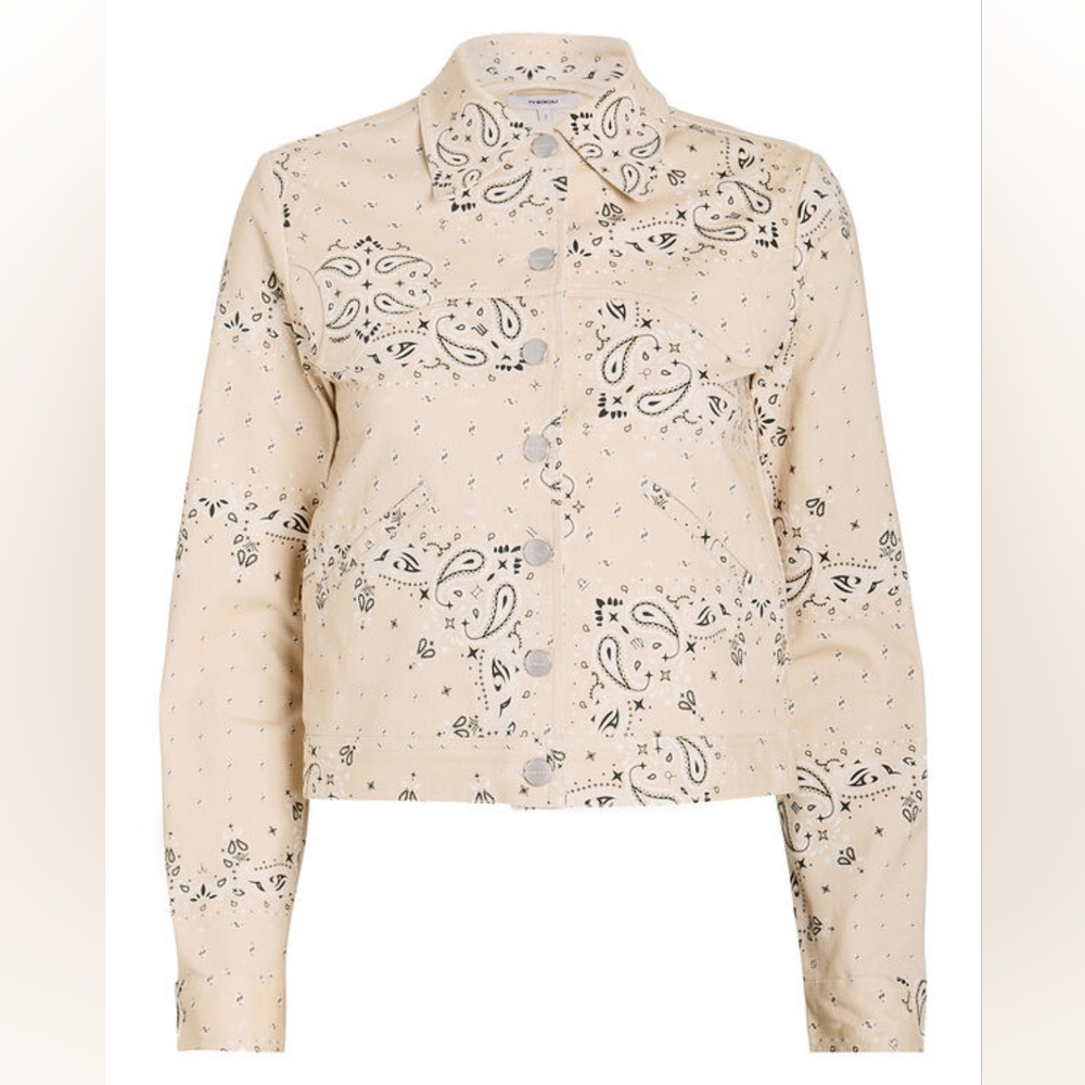 Lex Bandana Print Denim Jacket